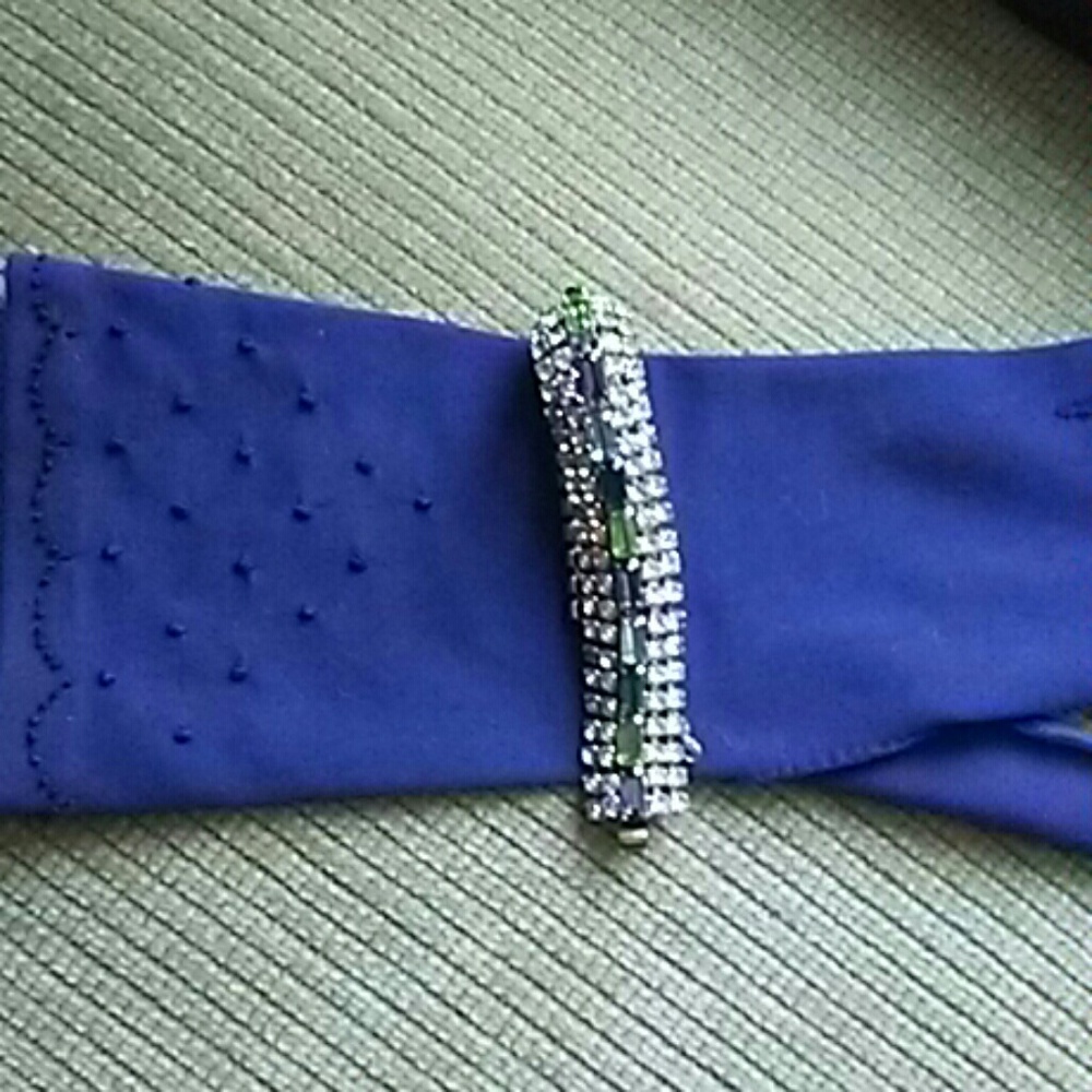 Vintage Rhinestone Bracelet & Clip Earrings