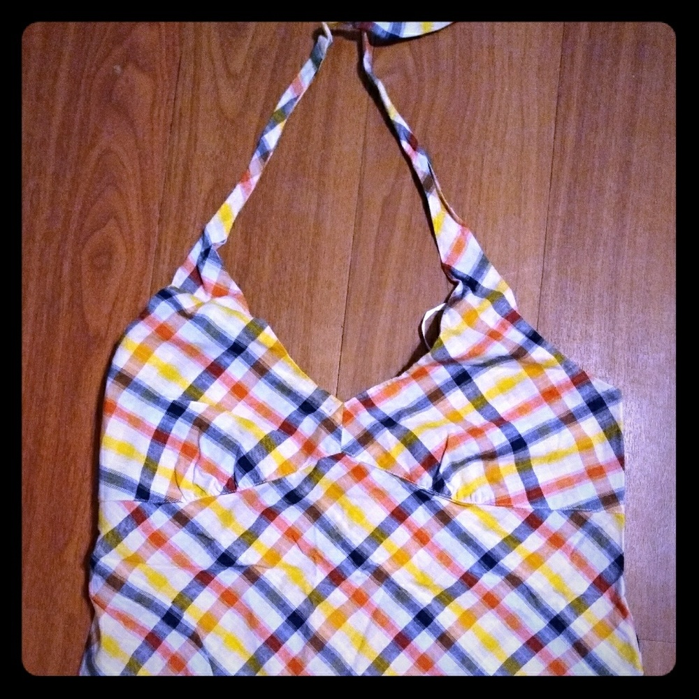 Old Navy Plaid Halter Top