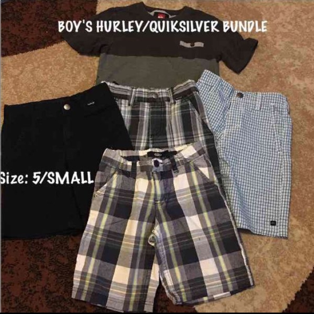 Quiksilver Boy's Size: 5/6 Small (5 Pcs Bundle)