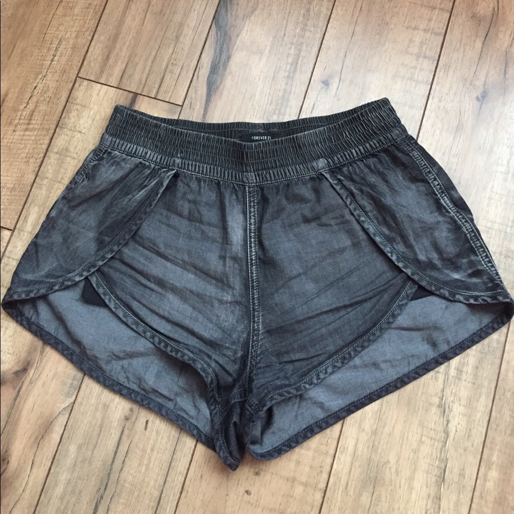 Denim Shorts Black/grayish Color size S