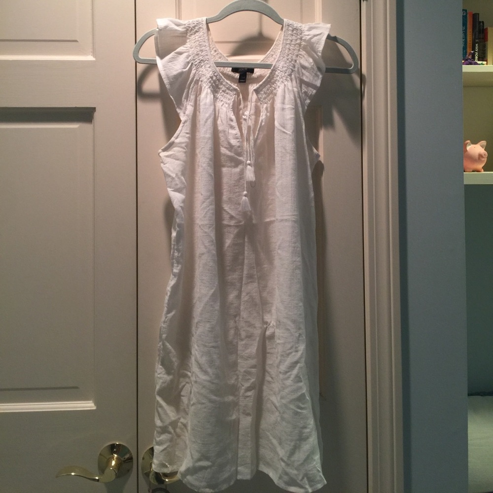 White Jcrew beach cover up