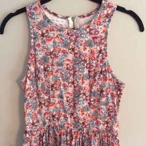 Socialite Floral Pattern Sleeveless Dress Sz. S