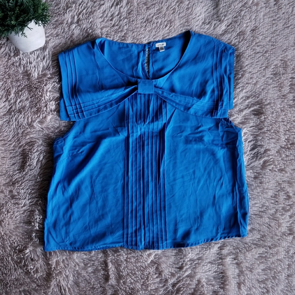 Forever 21 Blue Sailor Styled Top Sz S
