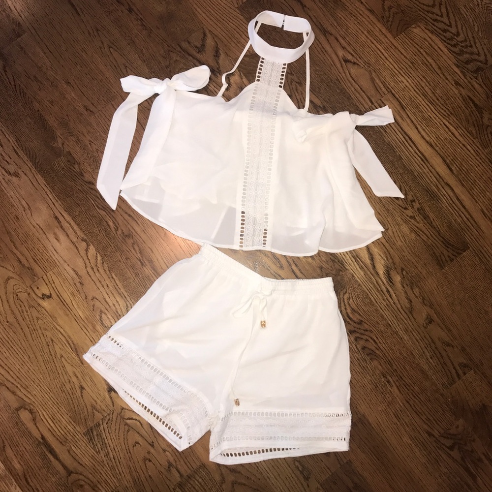 Ivory 2 piece Romper