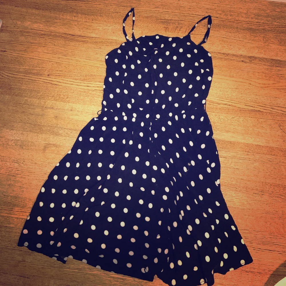 Aeropostale blue pika dot summer dress