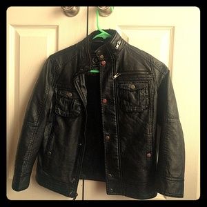 Boys Faux Leather Jacket