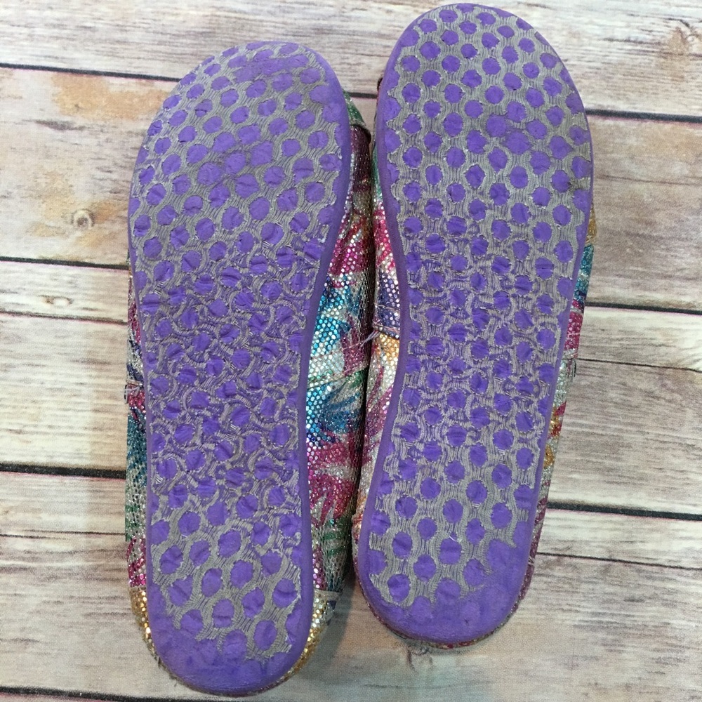 SOLD 2Y TOMS Girls Sparkle Slide On Flats Shoes - Picture 5 of 8