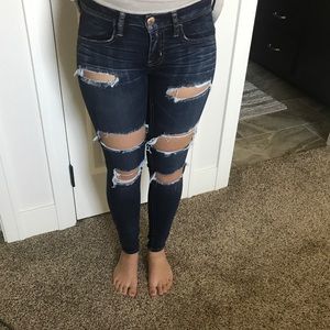 Distressed Skinny American Eagle Jeans