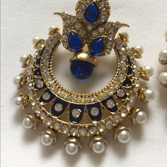 🆕 blue Stone Drop earrings - Picture 2 of 3