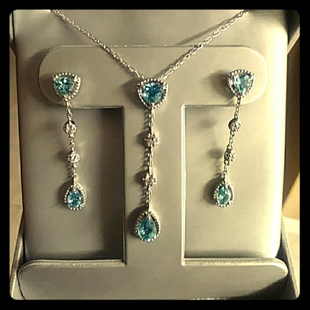 **Final Price Drop**Zales Blue Topaz Jewelry Set