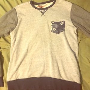 Blue and grey sweater