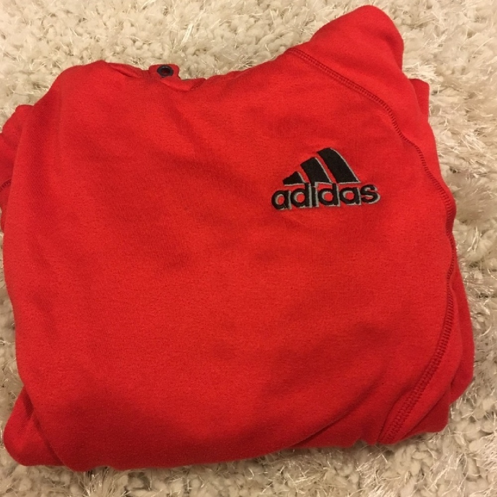 Red adidas hoodie