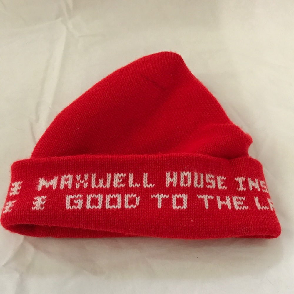 Amazing Maxwell House advertising stocking cap