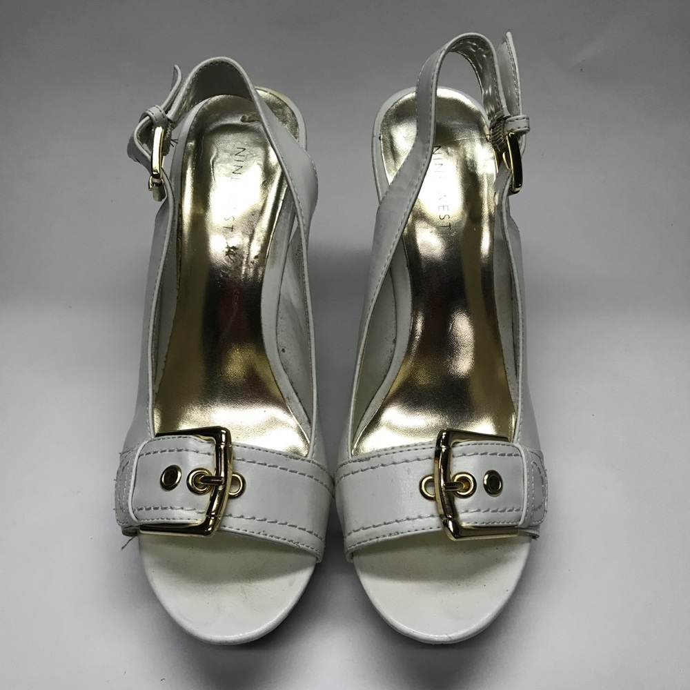 Nine West Wedge w/Gold Accent Buckles - Picture 1 of 6