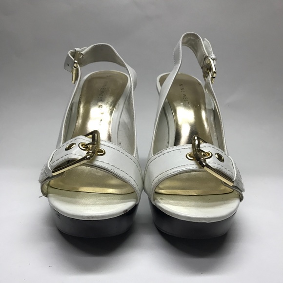 Nine West Wedge w/Gold Accent Buckles - Picture 2 of 6