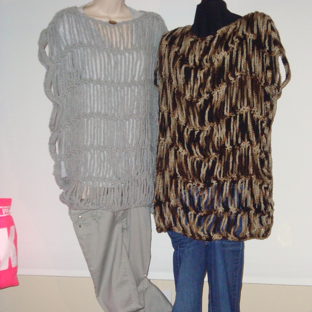 2pc Hand Crafted Drop Tunic & Crochet Boot Cover