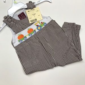 Lil Cactus boys pumpkin longall size 6-12 months