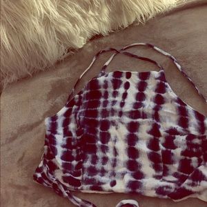 TYE DYE Criss Cross Back and Stomach Crop Top