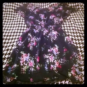 LIKE NEW Express Floral Navy Dress