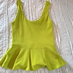 Bebe peplum tank