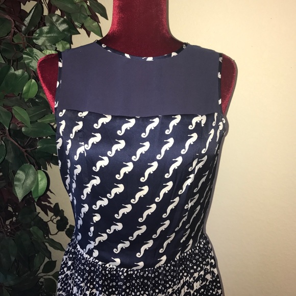 BCBG beautiful navy blue pleated dress. - Picture 2 of 5