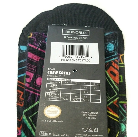 Bioworld Nintendo Crew Socks - Picture 3 of 4