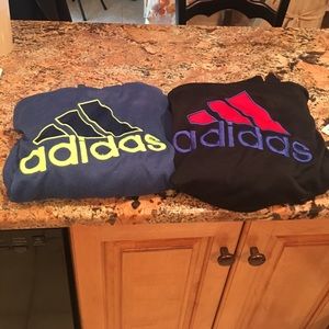 TWO ADIDAS HOODIES