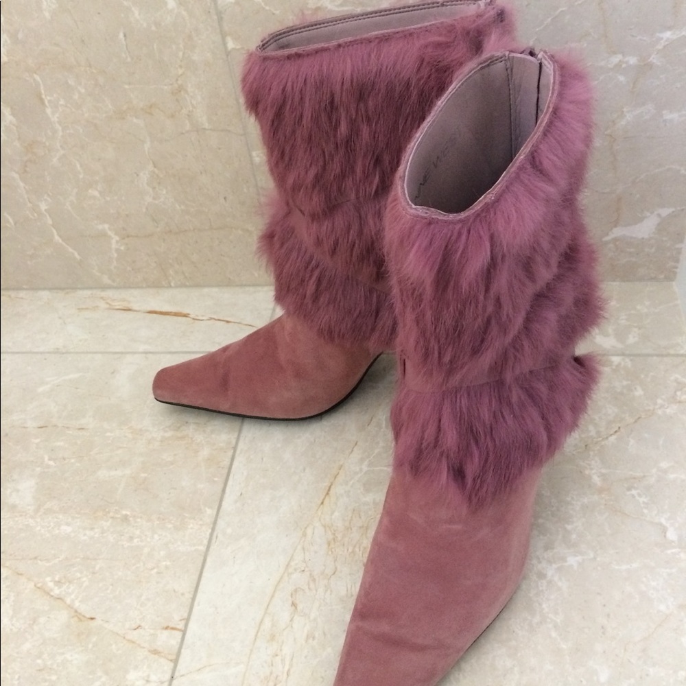Booties with real fur for sale