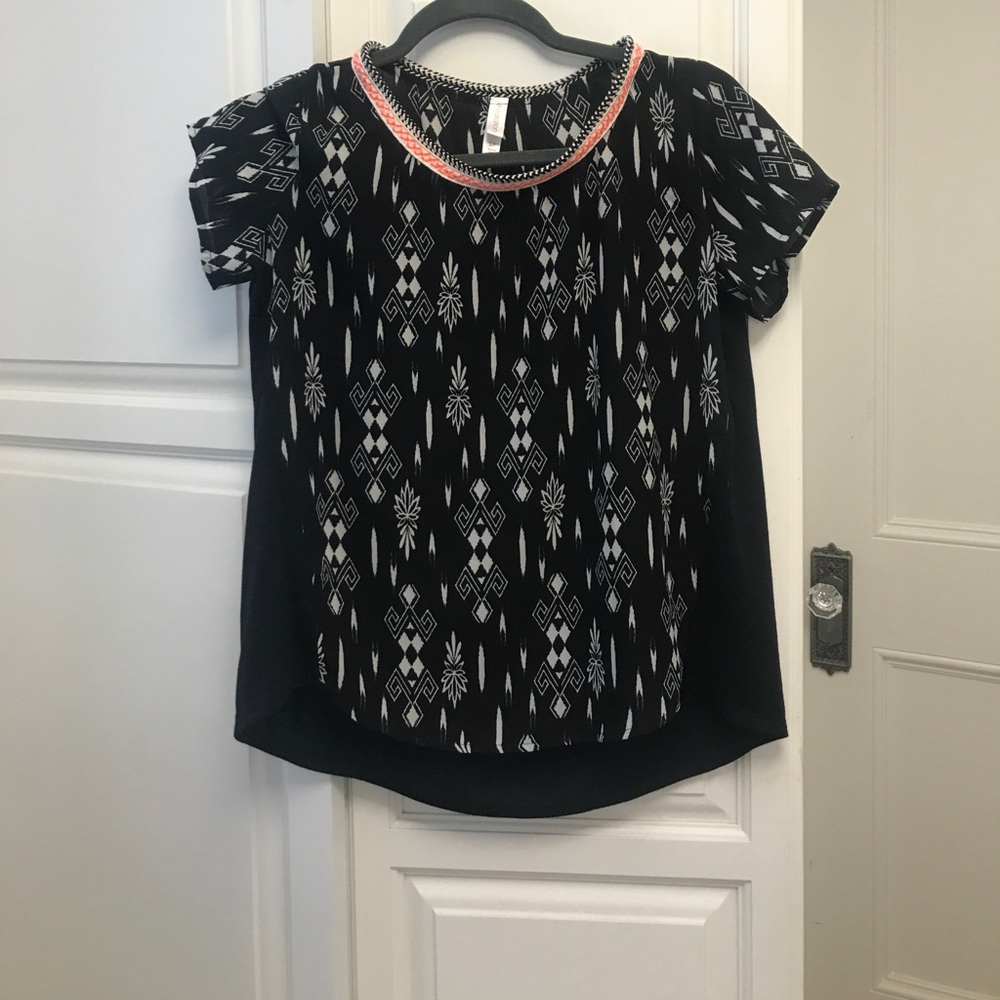 Black and White Blouse