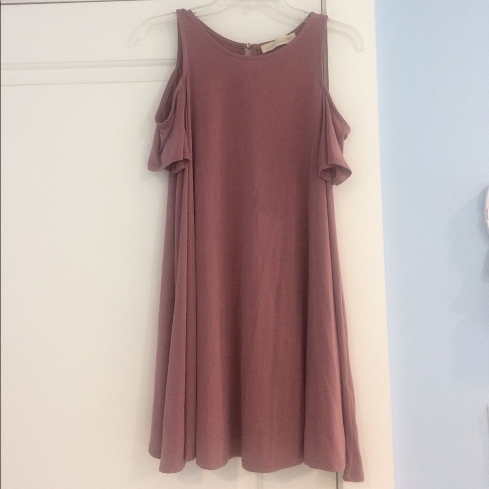 Mauve Mimi dress with shoulder cut outs