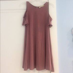 Mauve Mimi dress with shoulder cut outs