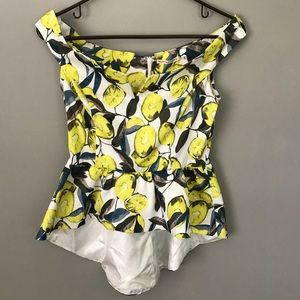 Lemon peplum shirt