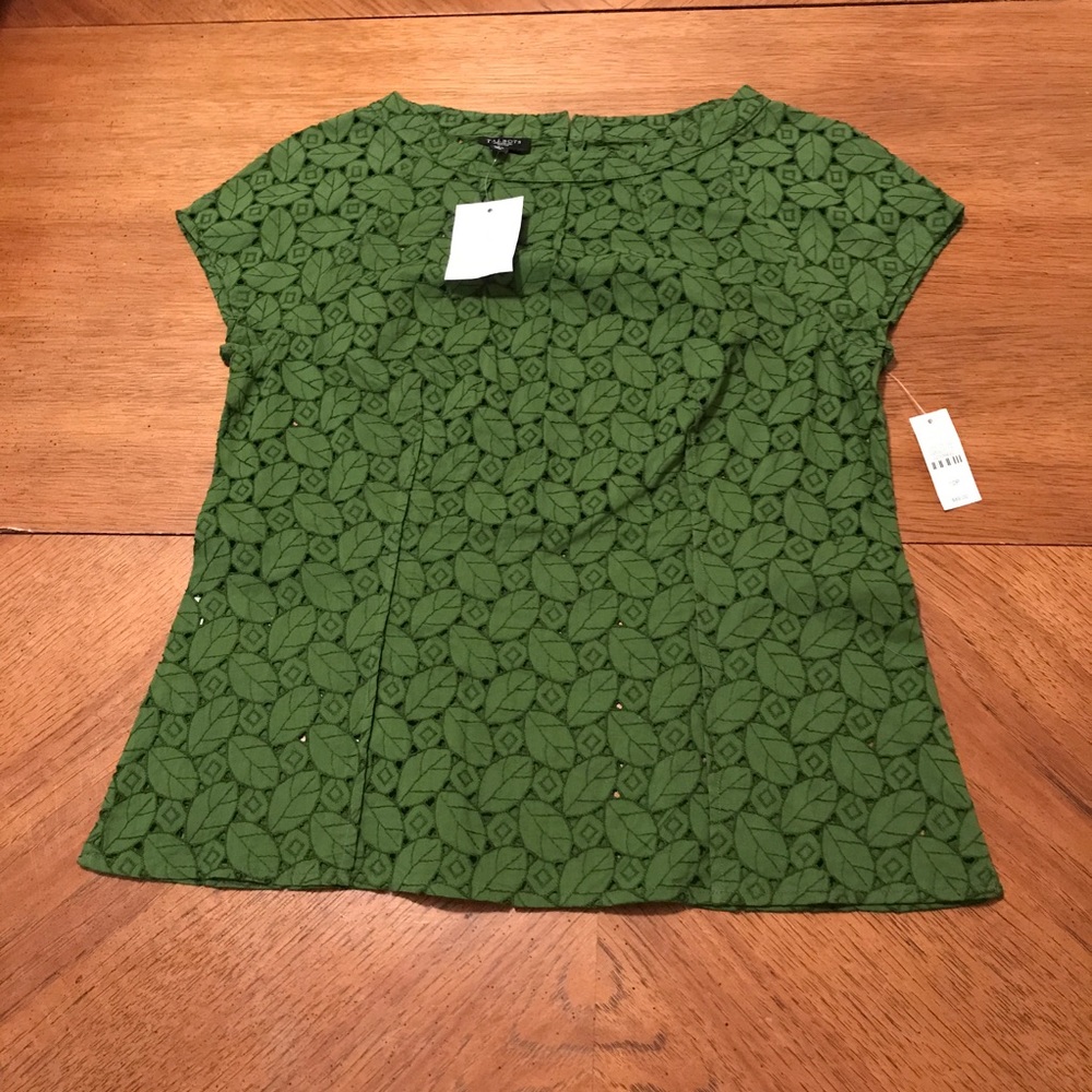 Talbots Petite Green Top Woman's Size 10