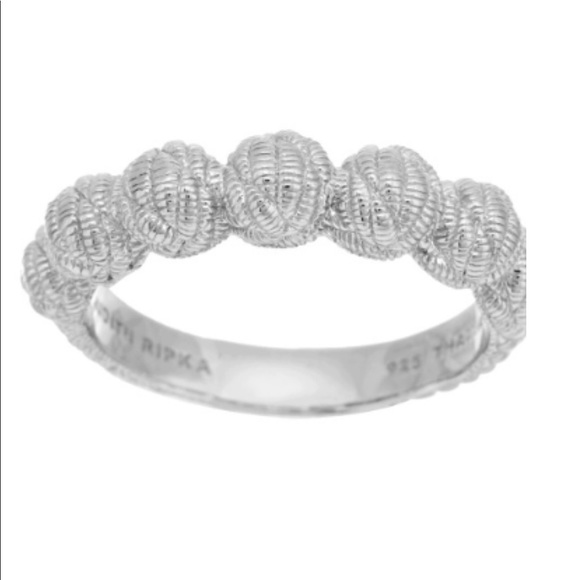 Judith Ripka Textured Twisted Ball Band Ring - Picture 2 of 8