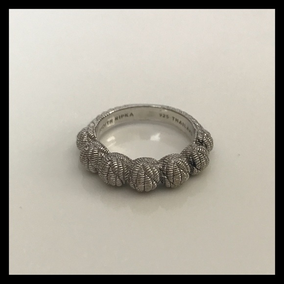 Judith Ripka Textured Twisted Ball Band Ring - Picture 4 of 8
