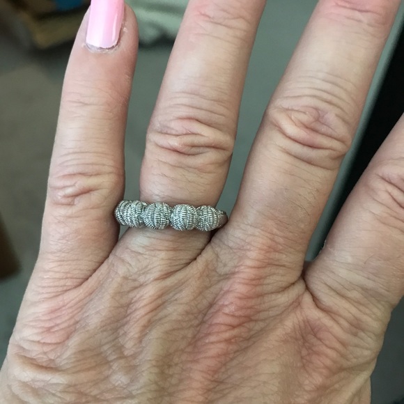 Judith Ripka Textured Twisted Ball Band Ring - Picture 5 of 8