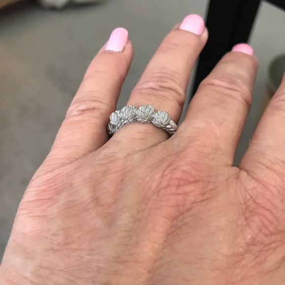 Judith Ripka Textured Twisted Ball Band Ring - Picture 6 of 8