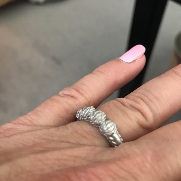 Judith Ripka Textured Twisted Ball Band Ring - Picture 7 of 8