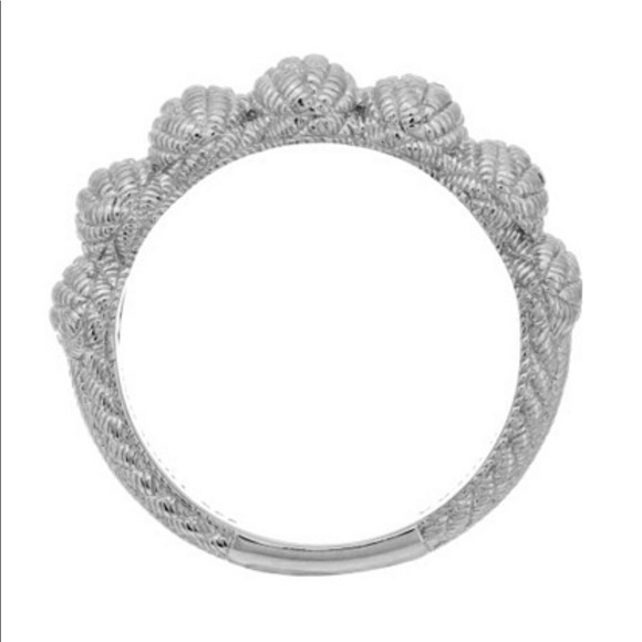 Judith Ripka Textured Twisted Ball Band Ring - Picture 8 of 8