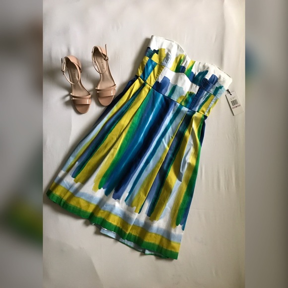 Calvin Klein strapless multi colored dress - Picture 1 of 2