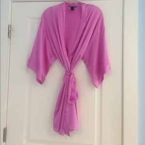 Pinkish purple satiny robe