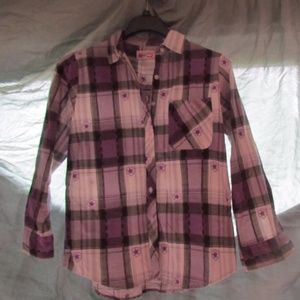 American Sweetheart lavender plaid button down