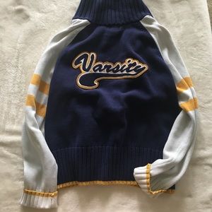 Slouchy varsity sweater