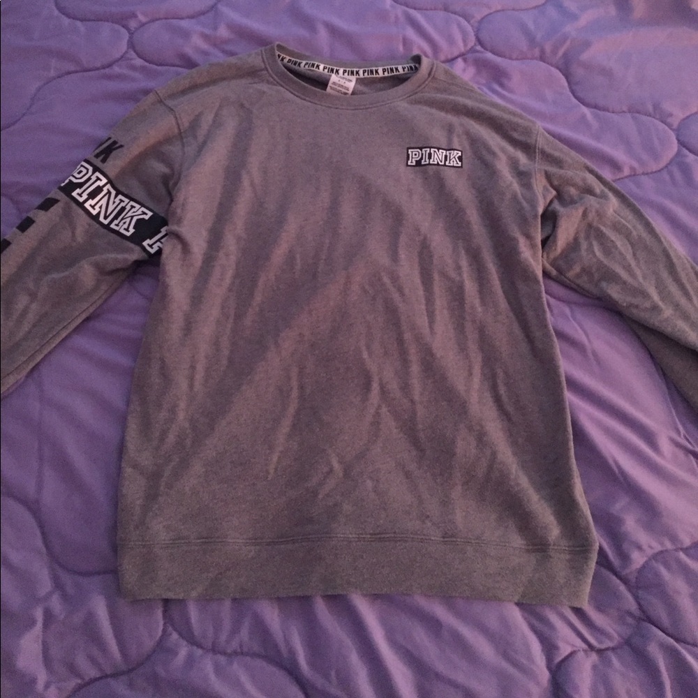 VS PINK grey oversized sweatshirt