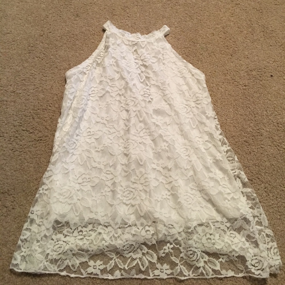 lace flowered tank top