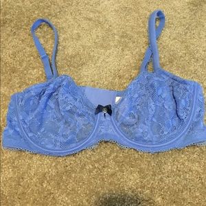 VS unlined blue bra
