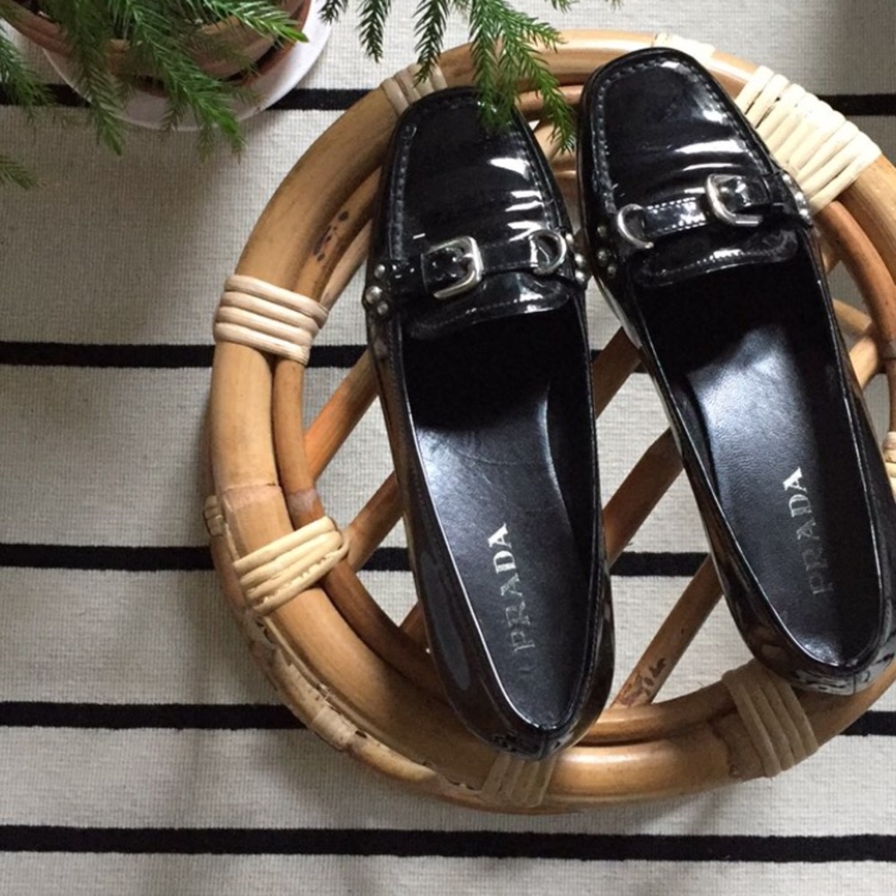 Prada patent leather loafers