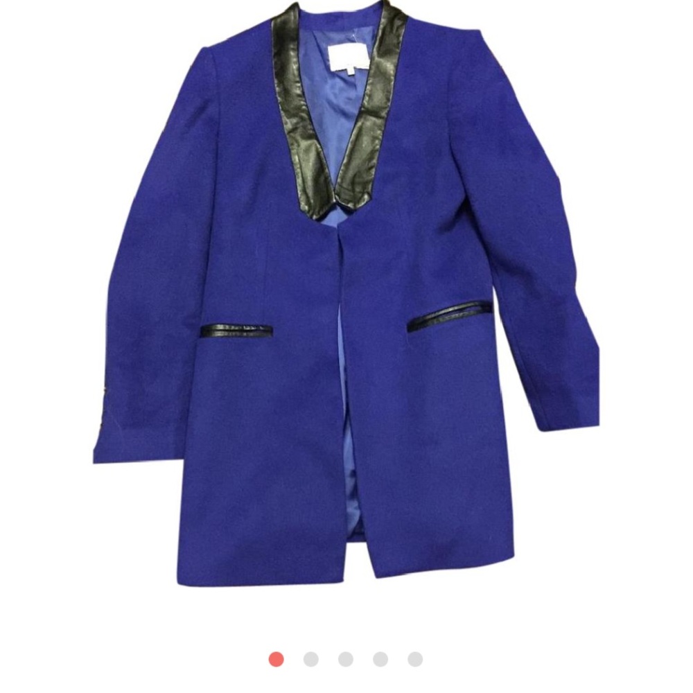 3.1 phillip Lim wool blend leather trimmed coat