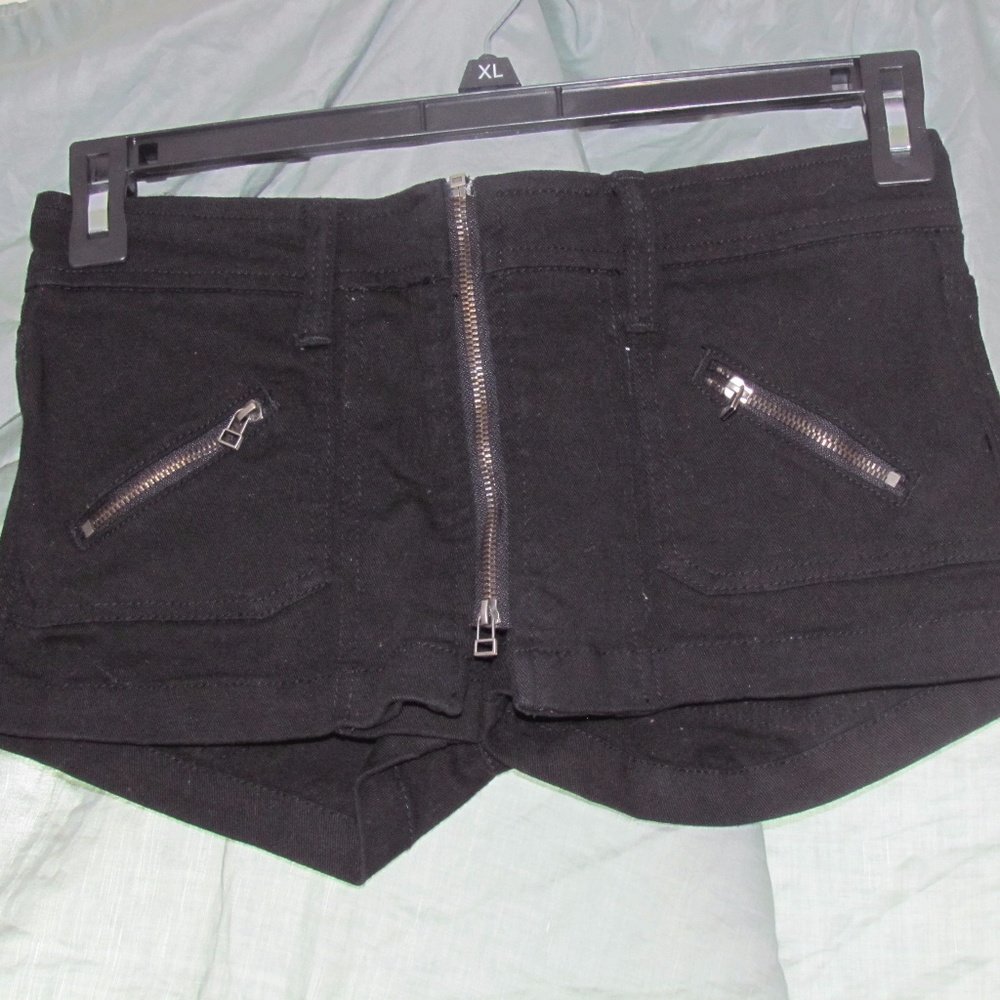 Abbey Dawn  Black zipper front booty shorts
