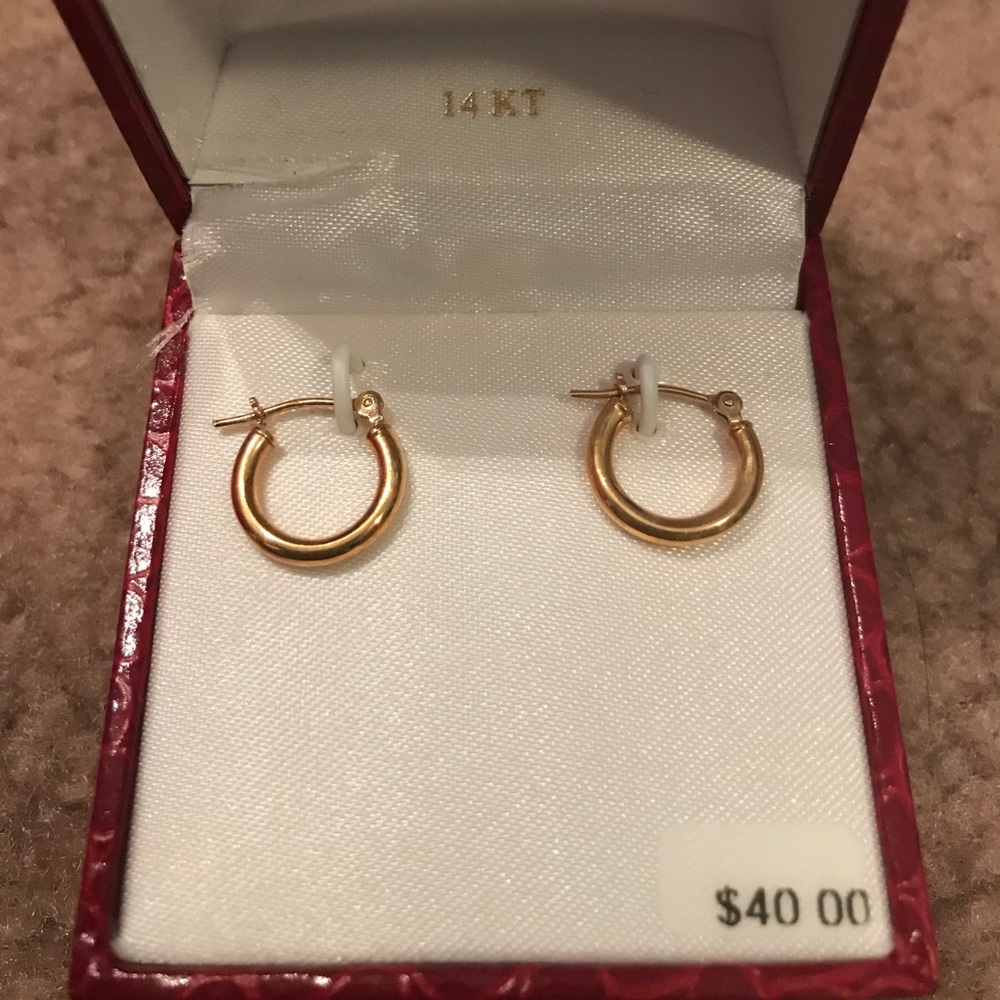 14 KT Gold Jacmel hoop earrings